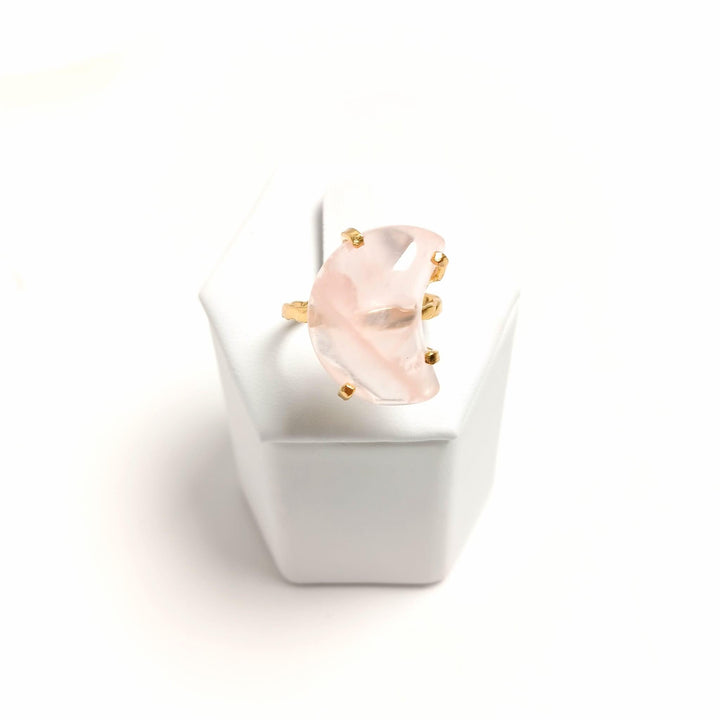Rose Quartz Zig Zag Ring | The Harmony Store Ring