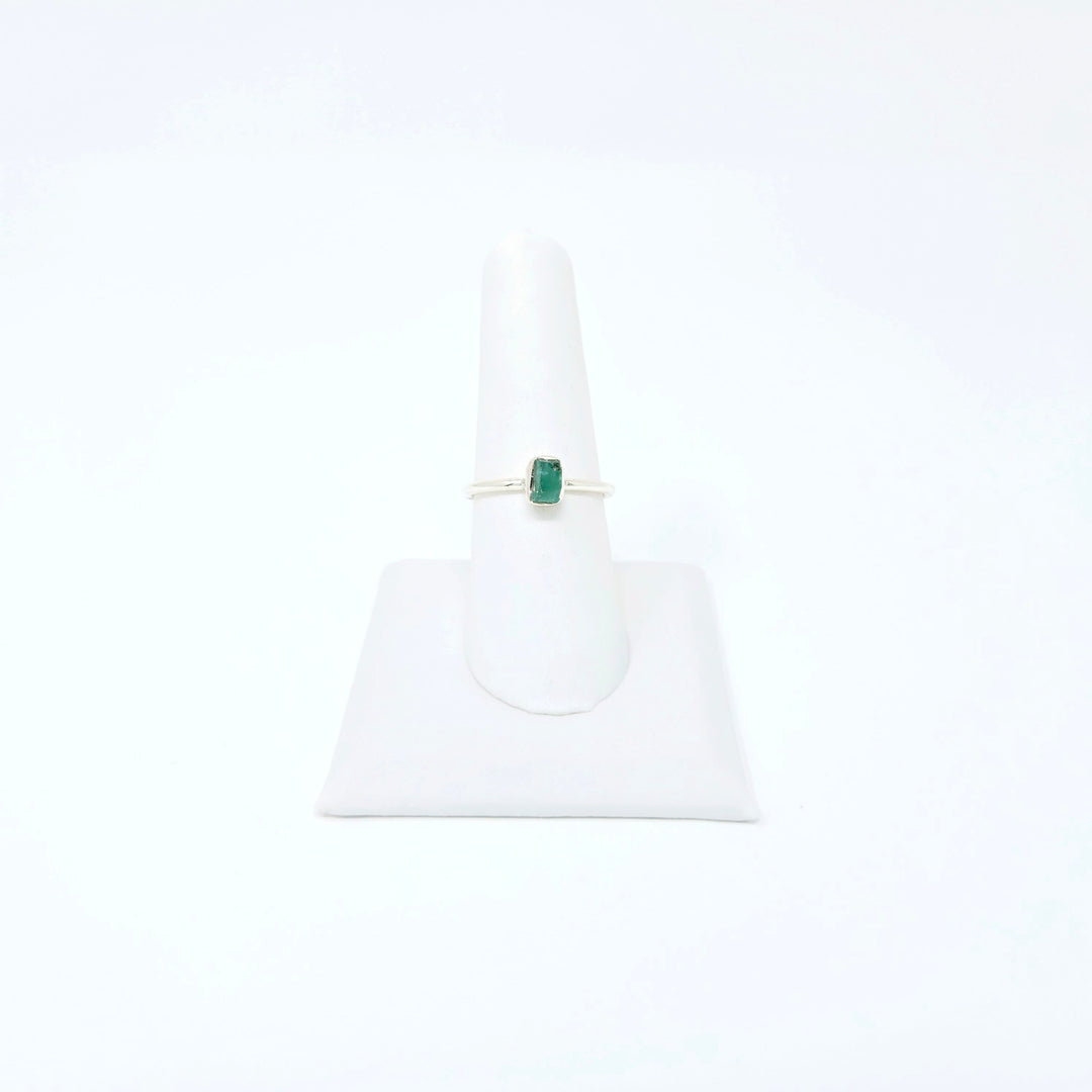 Rough Emerald 925 Silver Ring | The Harmony Store Ring