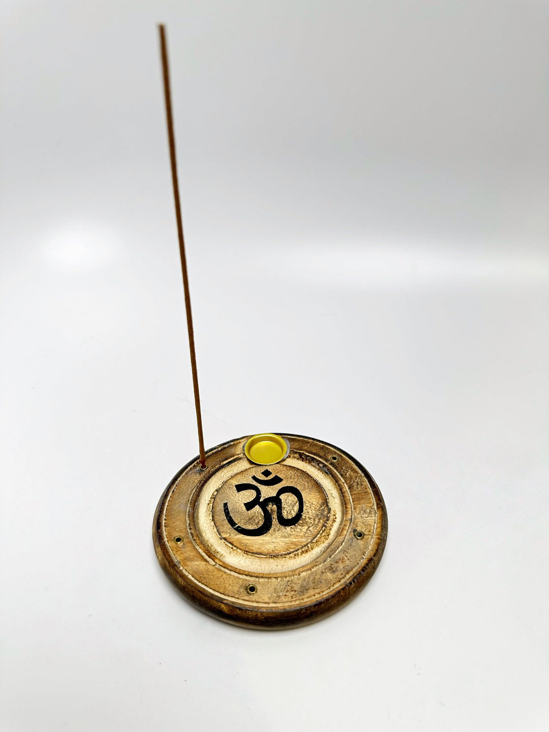 Round Wooden Incense Burner 4-Inch | The Harmony Store Incense Holder