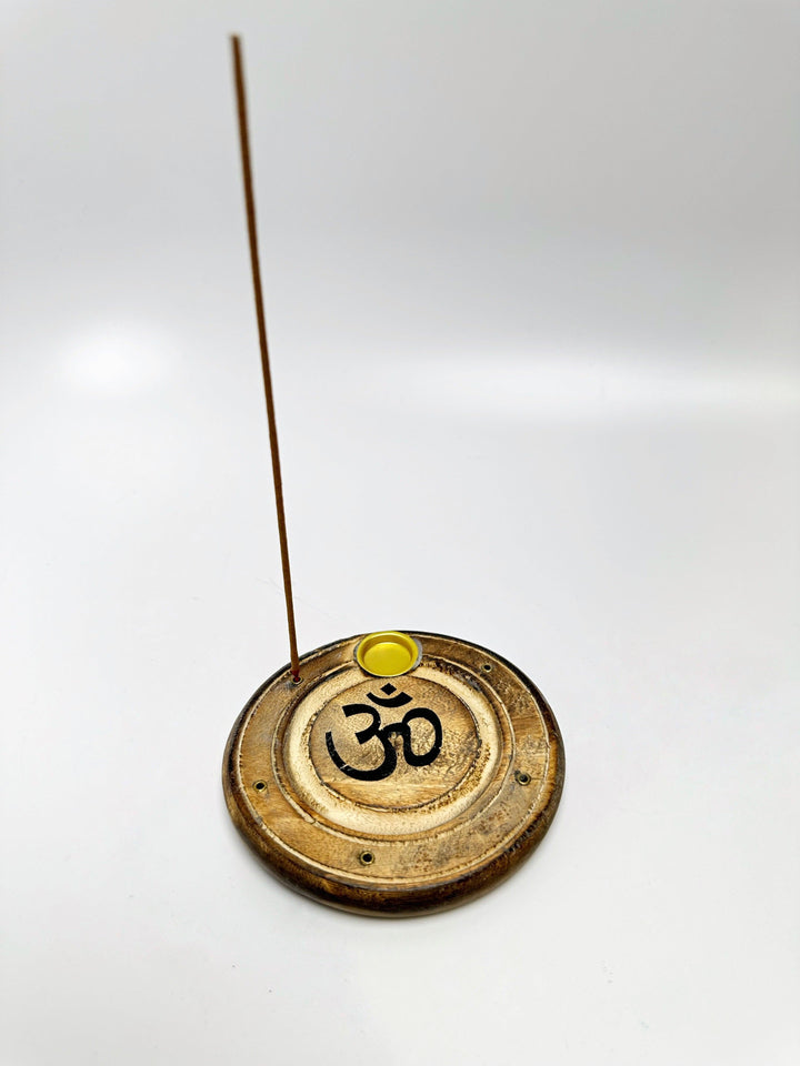 Round Wooden Incense Burner 4-Inch | The Harmony Store Incense Holder