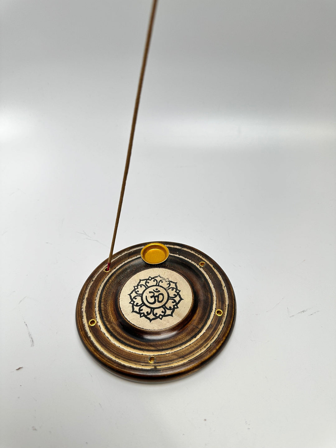 Round Wooden Incense Burner 4-Inch | The Harmony Store Incense Holder