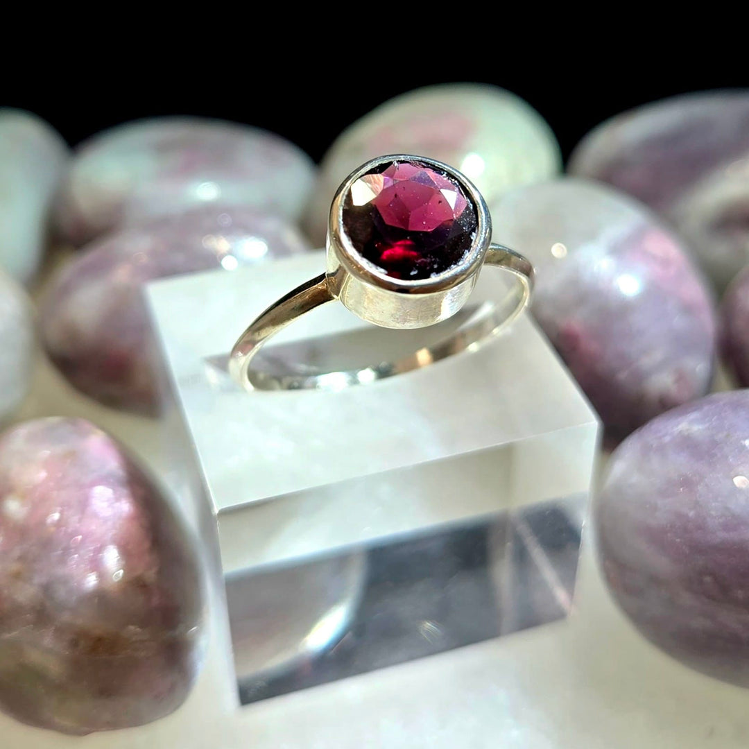 Ruby Faceted 925 Sterling Silver Ring | The Harmony Store Ring