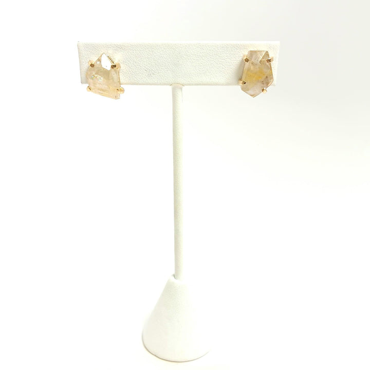 Rutilated Quartz Claw Studs | The Harmony Store Earrings