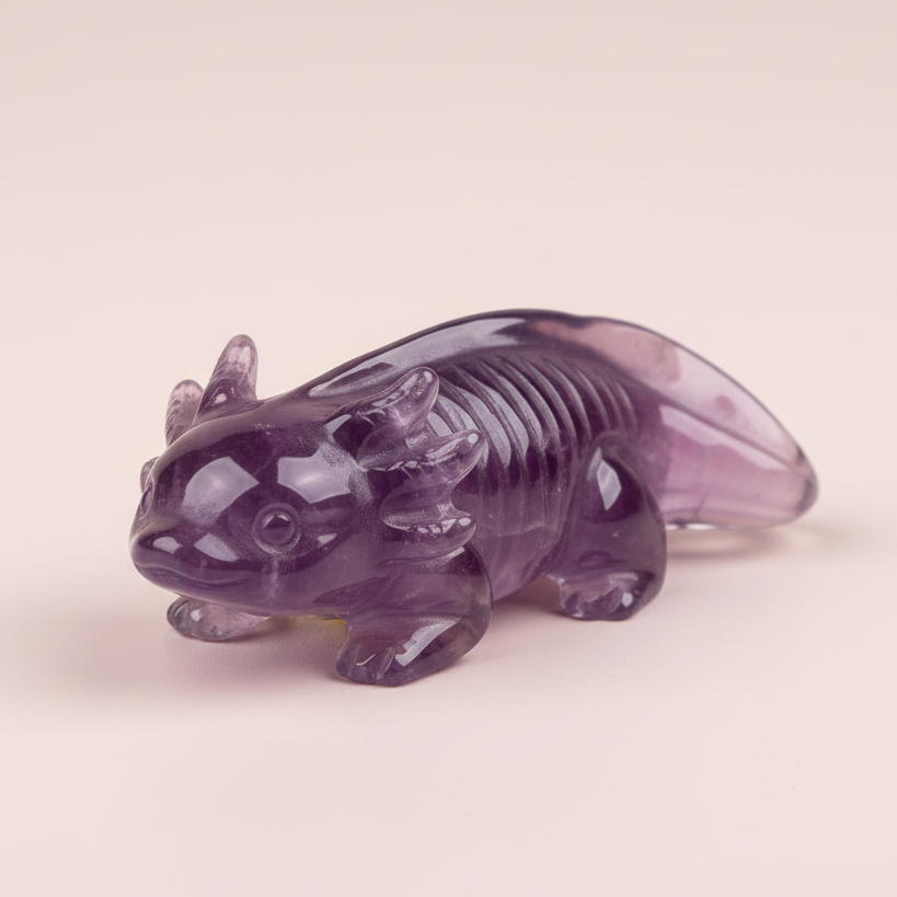 Salamander (Axolotl) Carving | Symbol of Renewal &amp; Emotional Balance