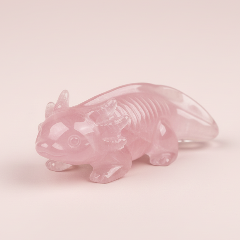 Salamander (Axolotl) Carving | Symbol of Renewal &amp; Emotional Balance