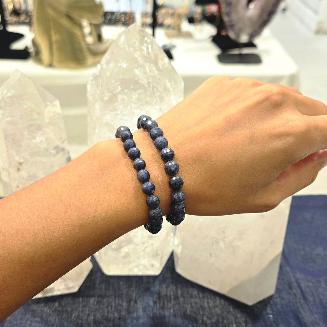 Sapphire Faceted Bracelet 8mm | The Harmony Store Bracelet