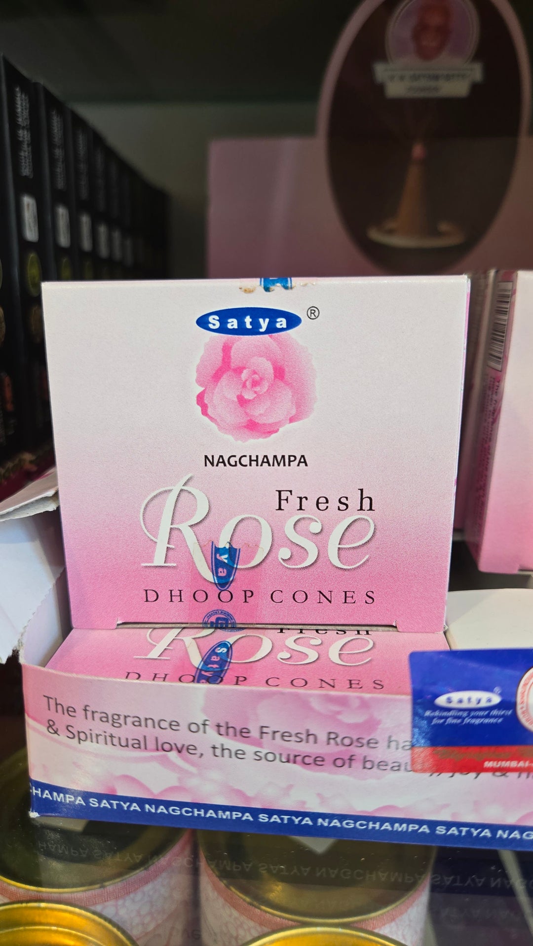 Satya Dhoop Cones Rose Aromatherapy