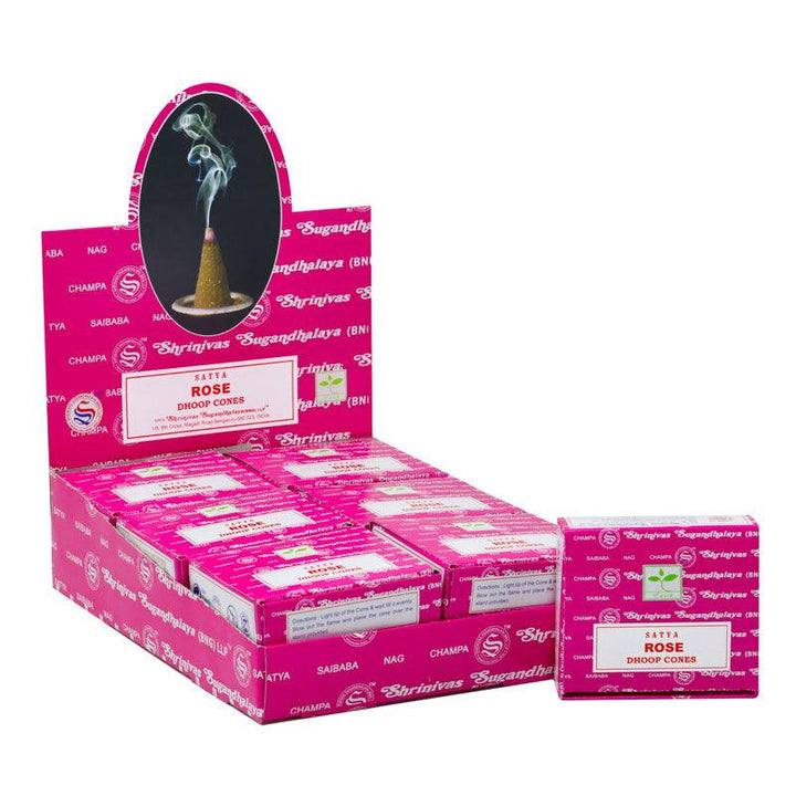 Satya Dhoop Cones - Rose | The Harmony Store Aromatherapy