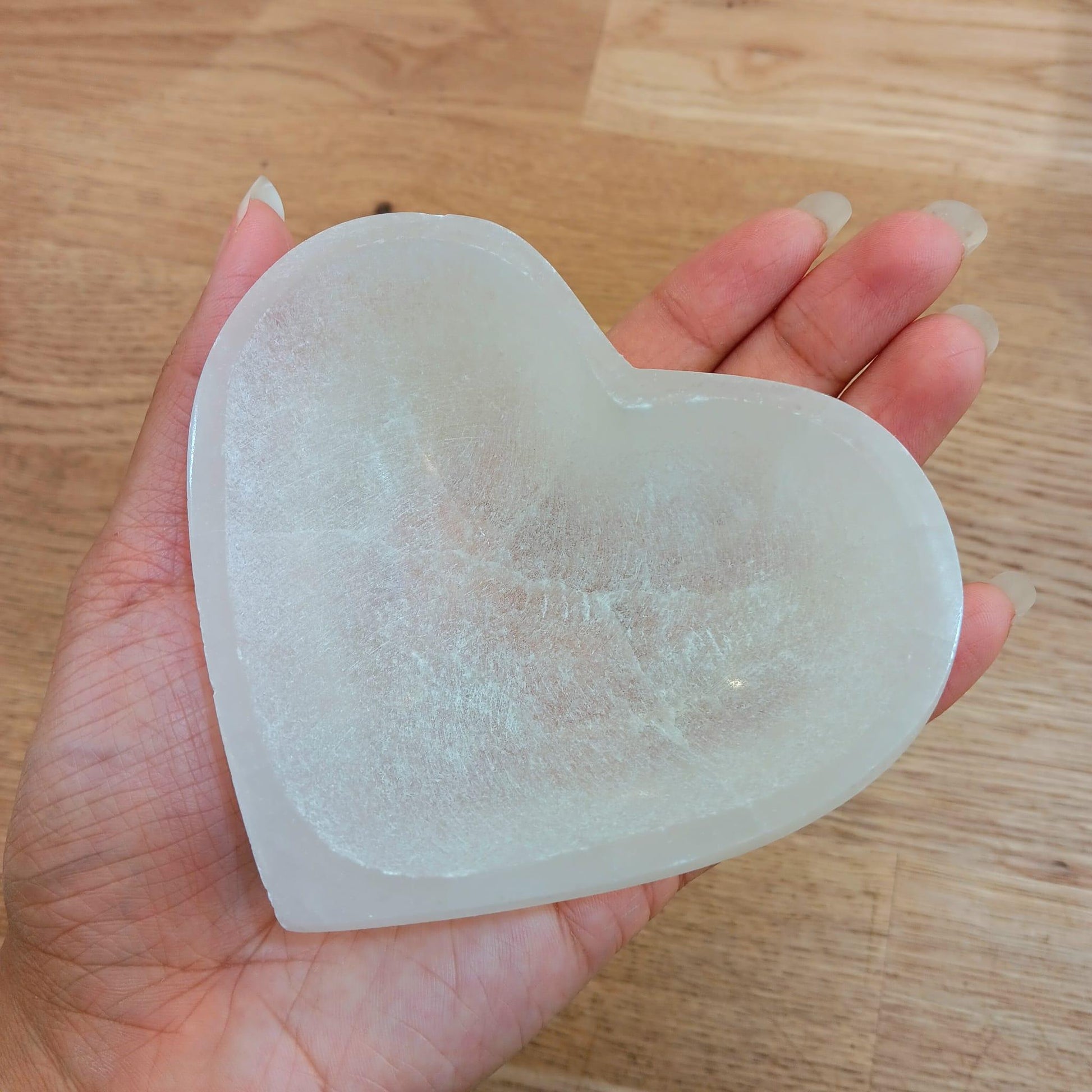 Selenite Bowl-Heart : 10cm / 4" - The Harmony Store