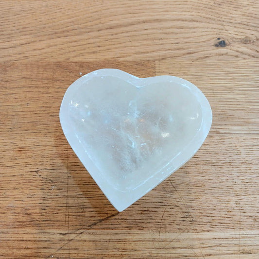 Selenite Bowl Heart Shape 3" - The Harmony Store