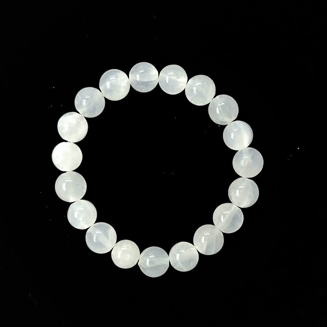 Selenite Bracelet | Crown Chakra Crystal Bracelet