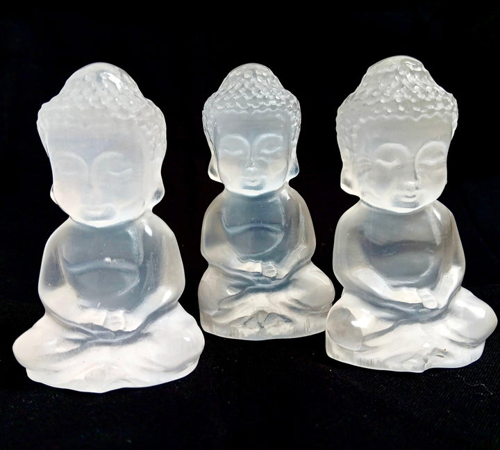 Selenite Buddha 3-Inch | The Harmony Store Statue