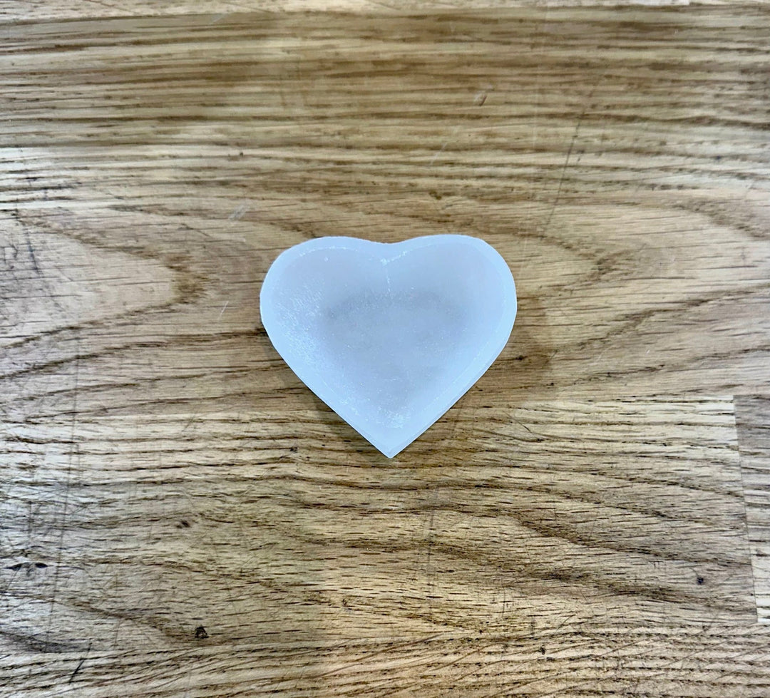 Selenite Heart Bowl 2.5" | The Harmony Store Bowl