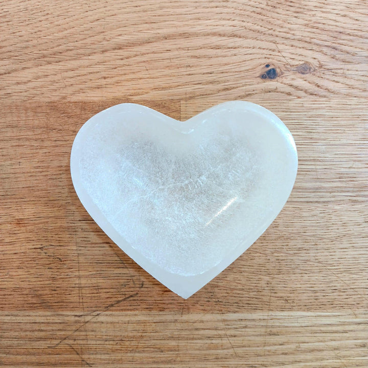 Selenite Heart Charging Bowl 4-Inch | The Harmony Store Charging Bowl