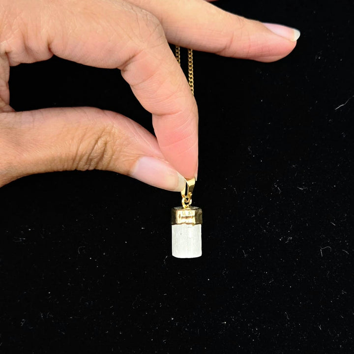 Selenite Gold Finish Necklace | The Harmony Store Necklace