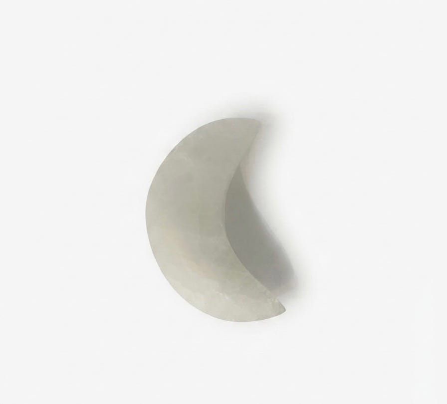 Selenite Moon Puffy 2-Inch | The Harmony Store Carving