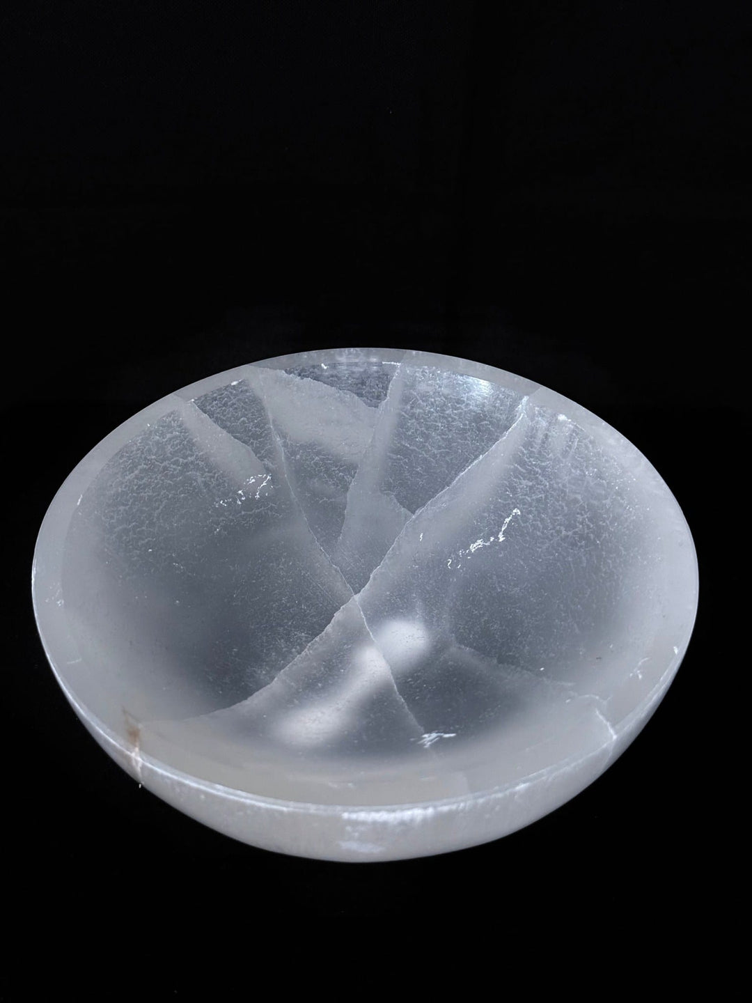 Selenite Round Cleansing Bowl 2.5-5in | Harmony Crystal Slab