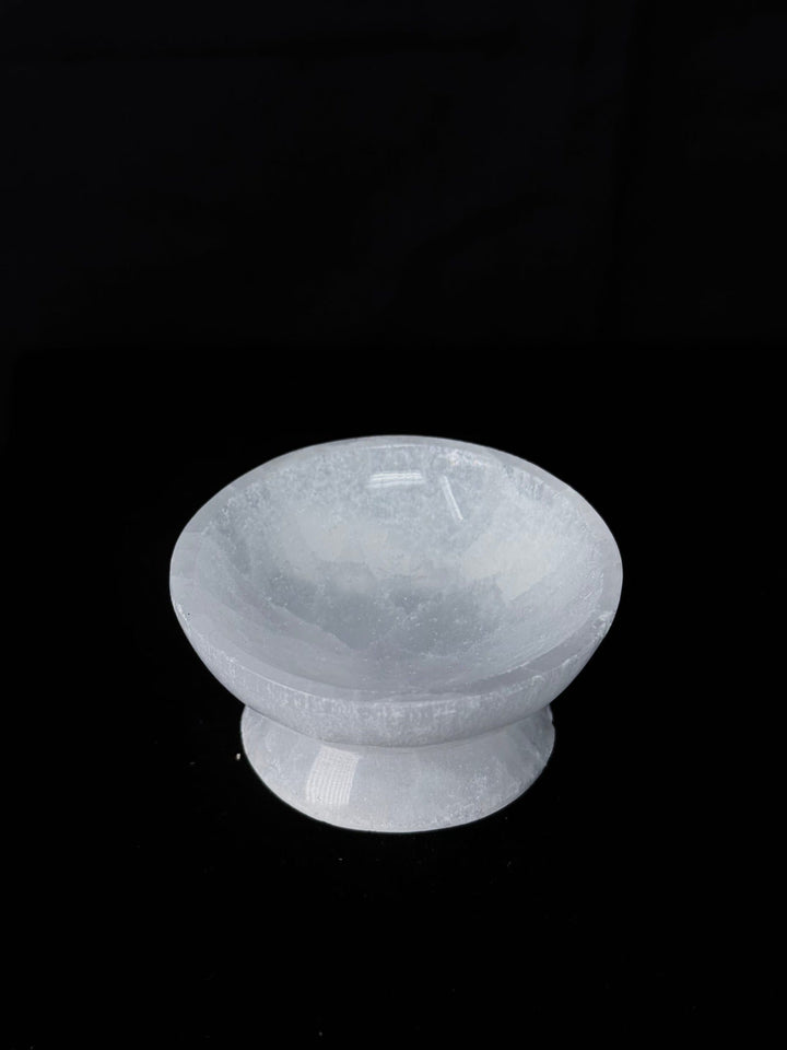 Selenite Round Cleansing Bowl 2.5-5in | Harmony Crystal Slab