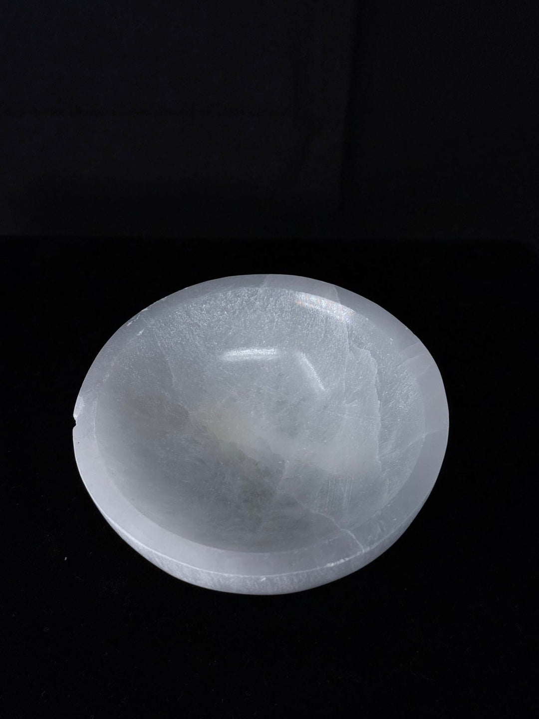 Selenite Round Cleansing Bowl 2.5-5in | Harmony Crystal Slab
