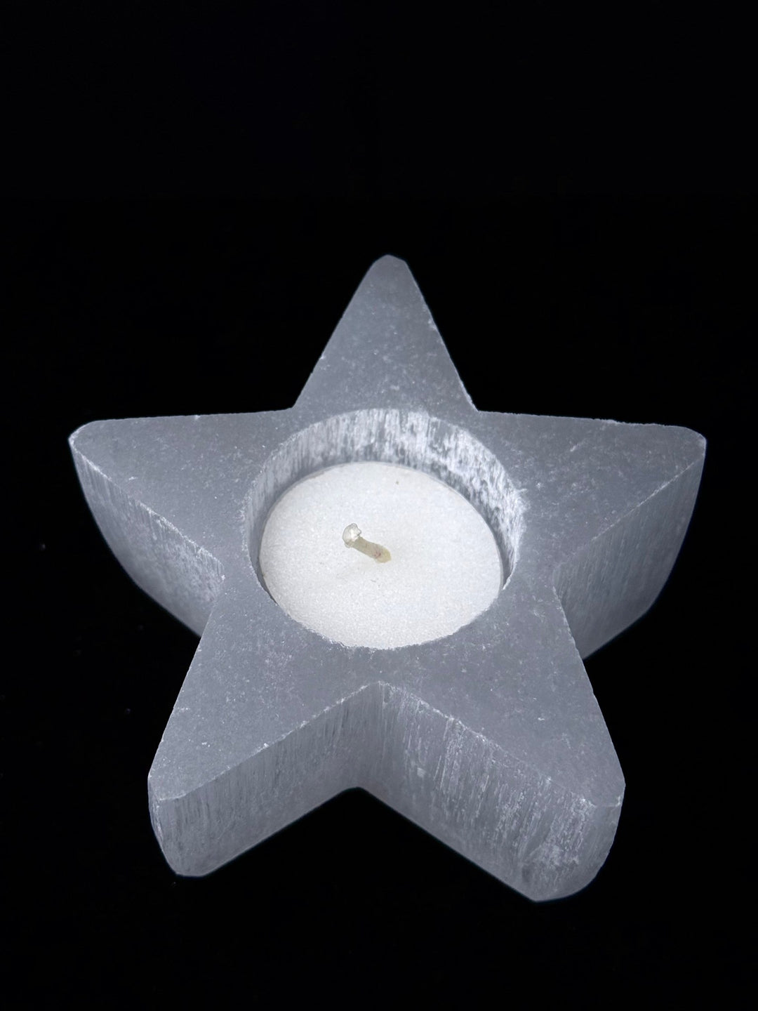 Selenite Star Candle Holder