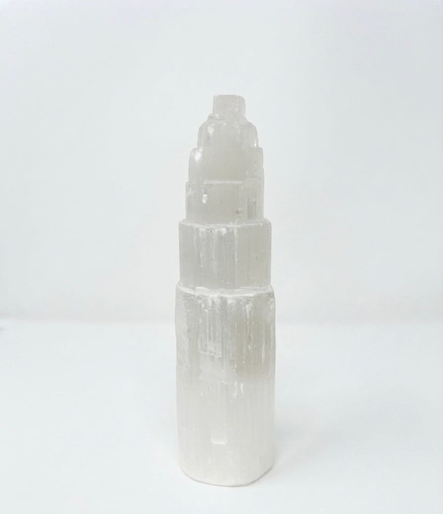 Selenite Tower 8-Inch | Crown Chakra | Harmony Tower