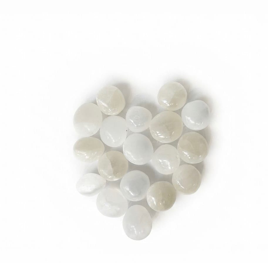 Selenite Tumbled Stone | Crown Chakra | Harmony Tumbled Stone