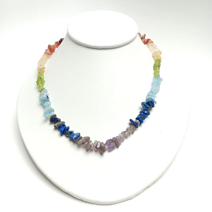 Seven Chakra Chip Necklace | The Harmony Store seven chakra