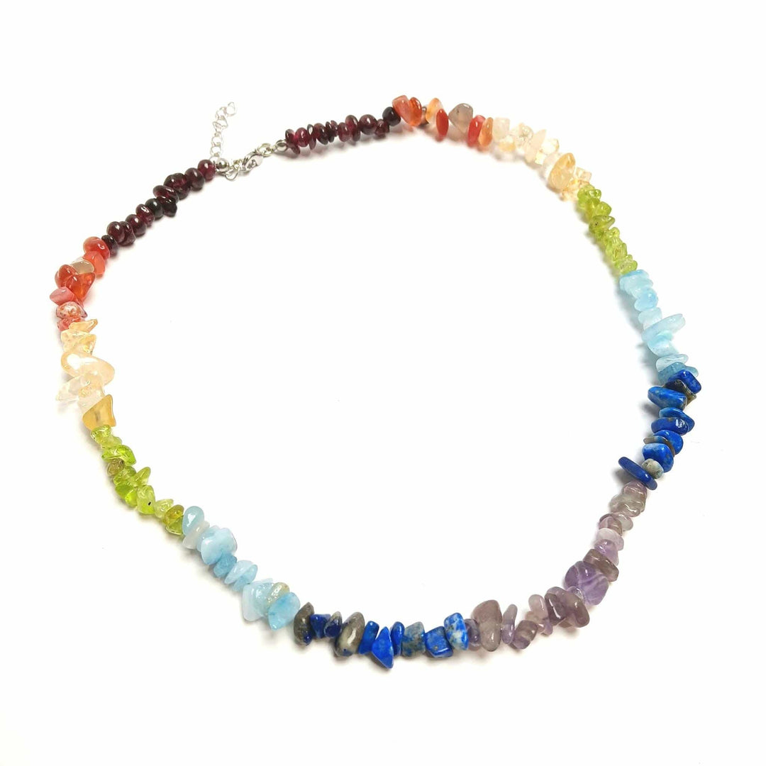 Seven Chakra Chip Necklace | The Harmony Store seven chakra