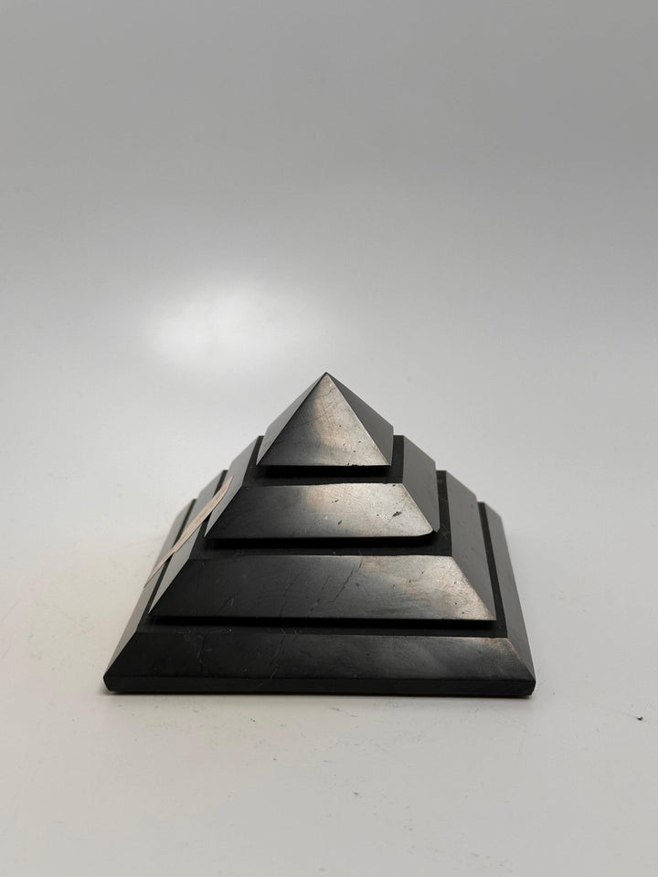 Shungite Sakara Pyramid 8cm | The Harmony Store Pyramid