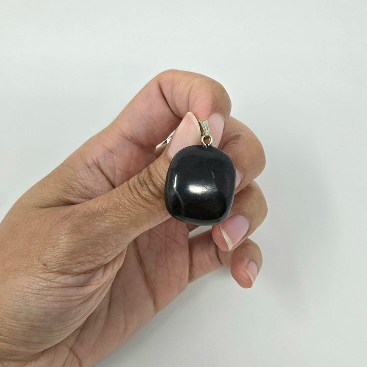 Shungite Tumbled Pendant | Grounding &amp; Protection | Harmony Store Pendant
