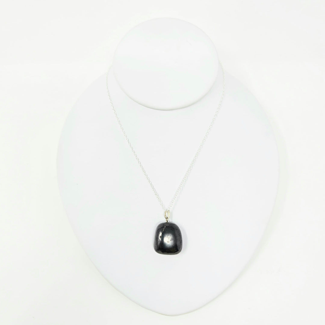 Shungite Tumbled Pendant | Grounding &amp; Protection | Harmony Store Pendant