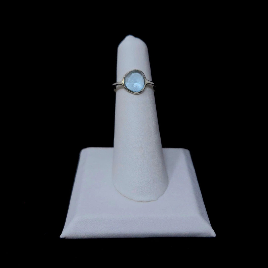 Sky Blue Topaz Round Faceted 925 Ring | The Harmony Store Ring