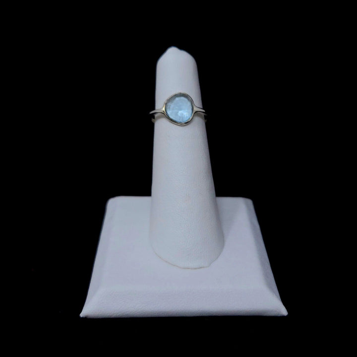 Sky Blue Topaz Round Faceted 925 Ring | The Harmony Store Ring