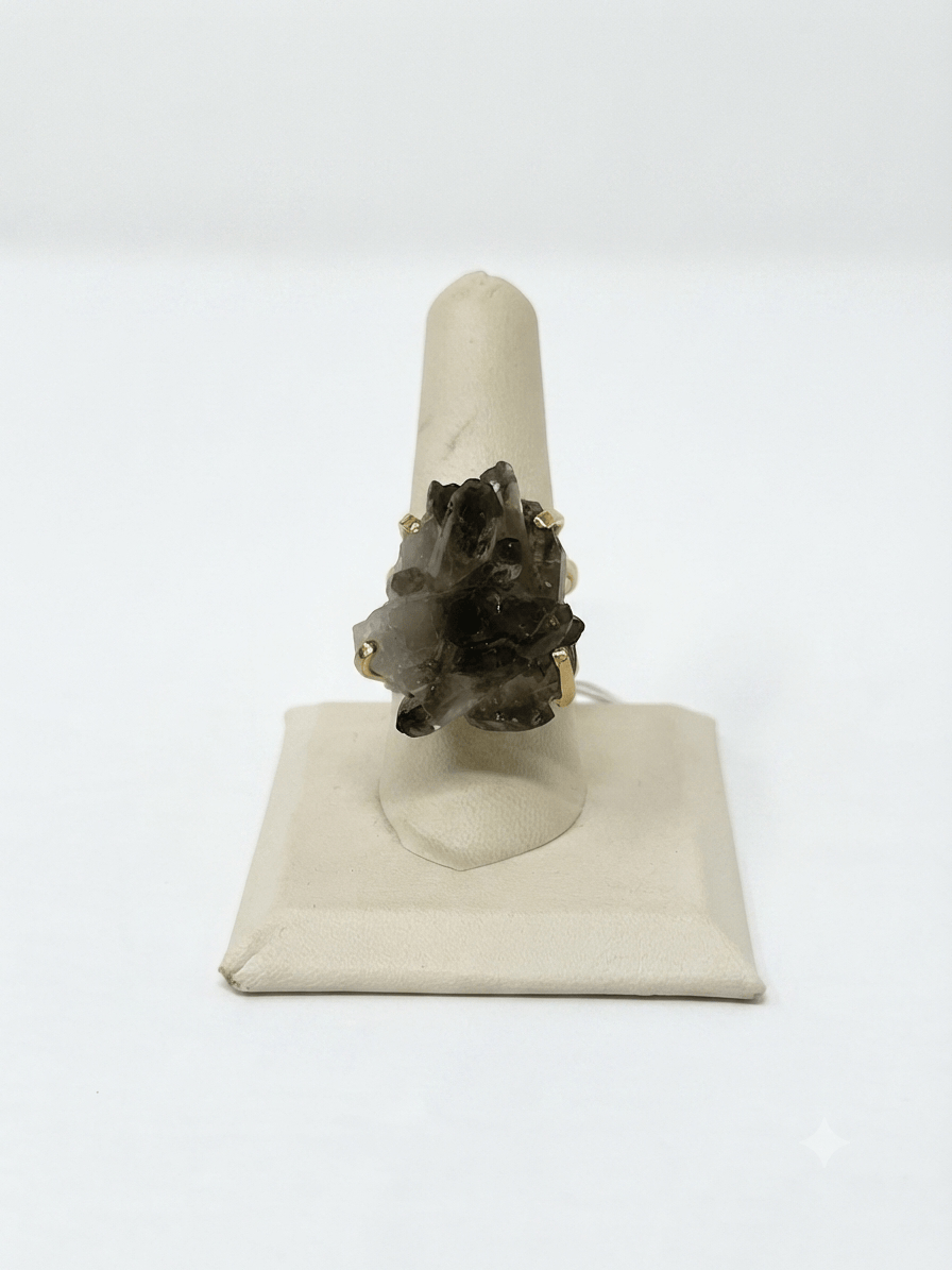 Smoky Quartz Cluster Arc Ring | The Harmony Store Ring