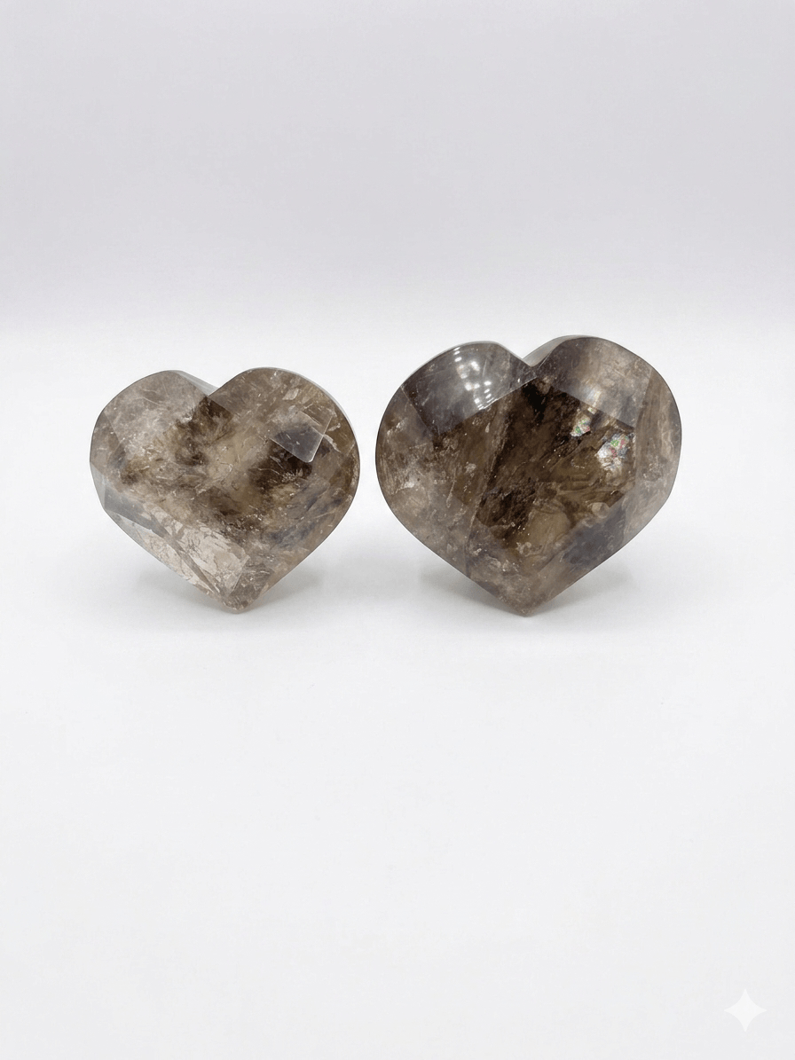 Smoky Quartz Faceted Heart | The Harmony Store Heart