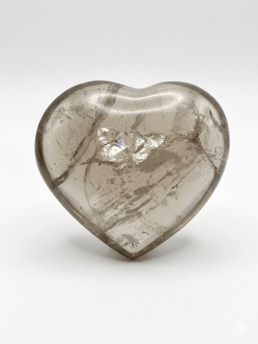 Smoky Quartz Heart (Brazil) | The Harmony Store Heart