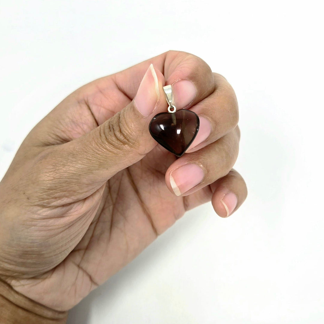 Smoky Quartz Mini Heart Pendant | The Harmony Store