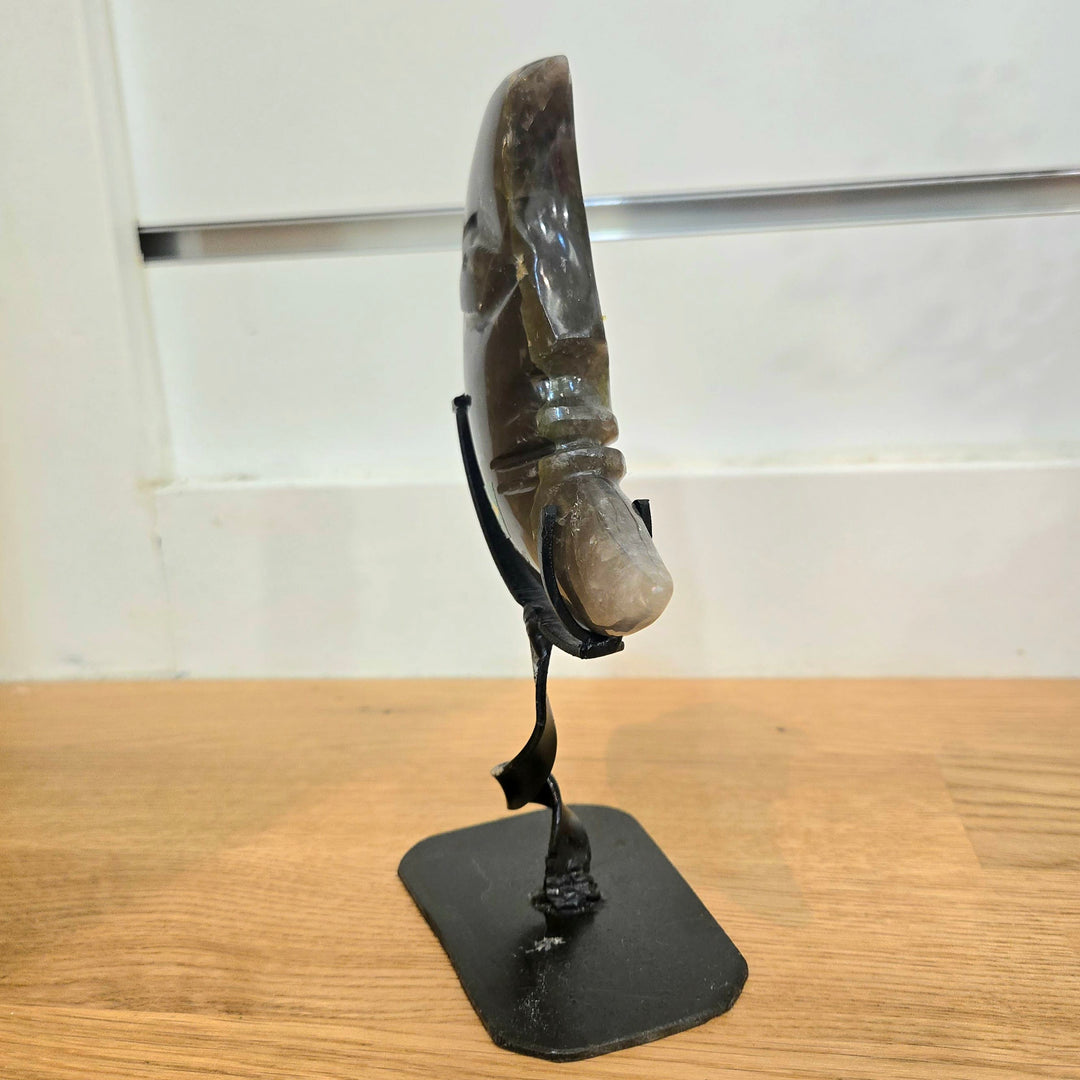 Smoky Quartz Moon on Stand | The Harmony Store Sphere