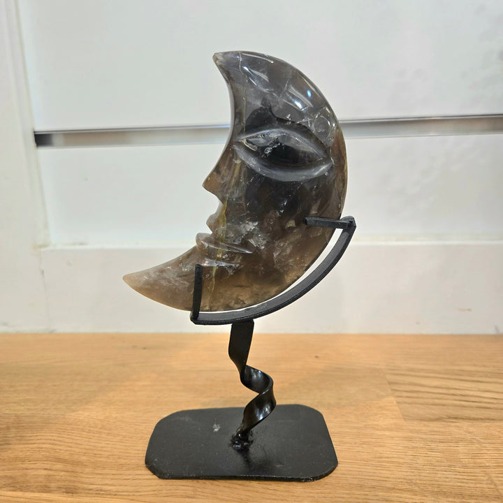 Smoky Quartz Moon on Stand | The Harmony Store Sphere