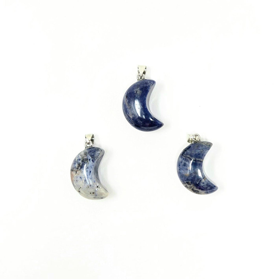 Sodalite Moon Pendant 3/4 Inch | The Harmony Store Pendant