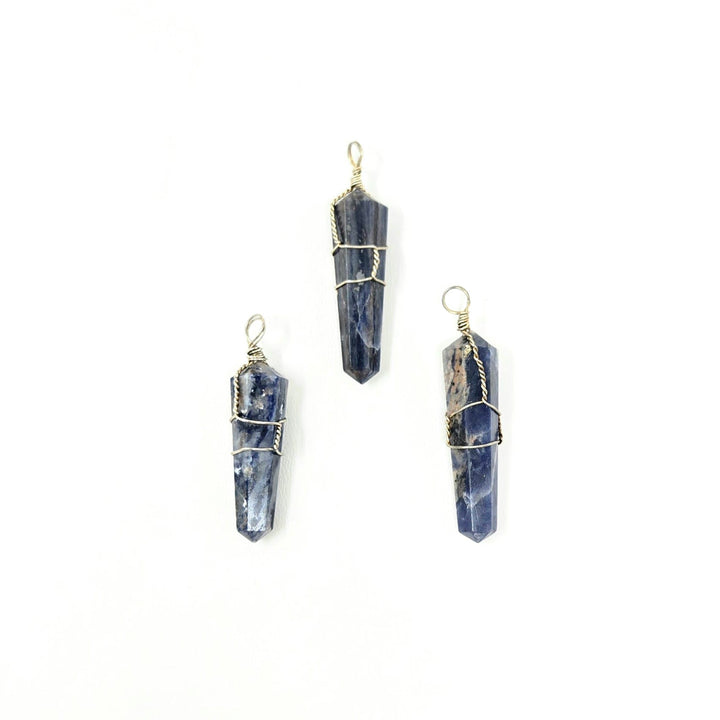 Sodalite Wire Wrapped Pendant 1.75-Inch | The Harmony Store Pendant