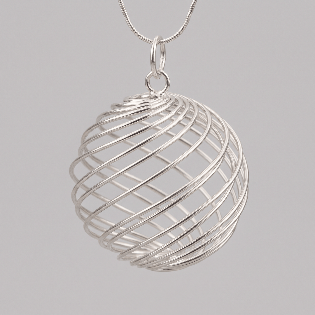 Spiral Bead Cage XL | Wire Pendant Holder Accessories
