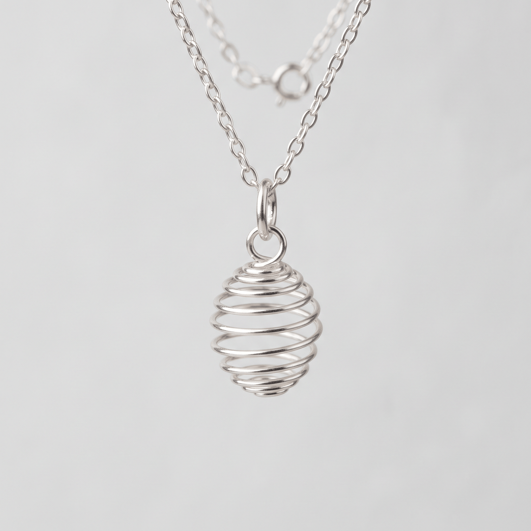 Spiral Bead Cage Small | Wire Pendant Holder Accessories