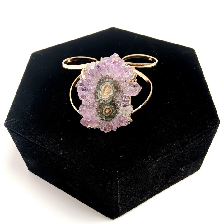 Agate Stalactite Slice Arc Bracelet | The Harmony Store Bracelet