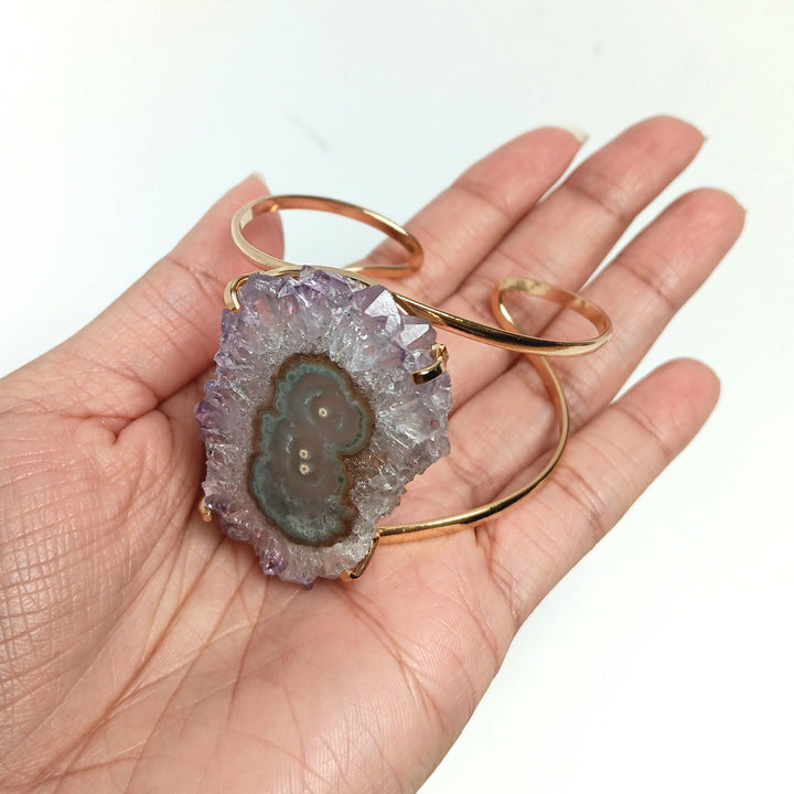 Agate Stalactite Slice Arc Bracelet | The Harmony Store Bracelet