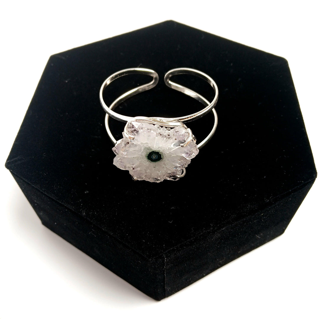 Agate Stalactite Slice Arc Bracelet | The Harmony Store Bracelet