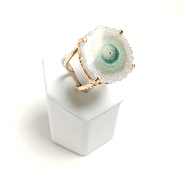 Agate Stalactite Slice Arc Ring | The Harmony Store Ring