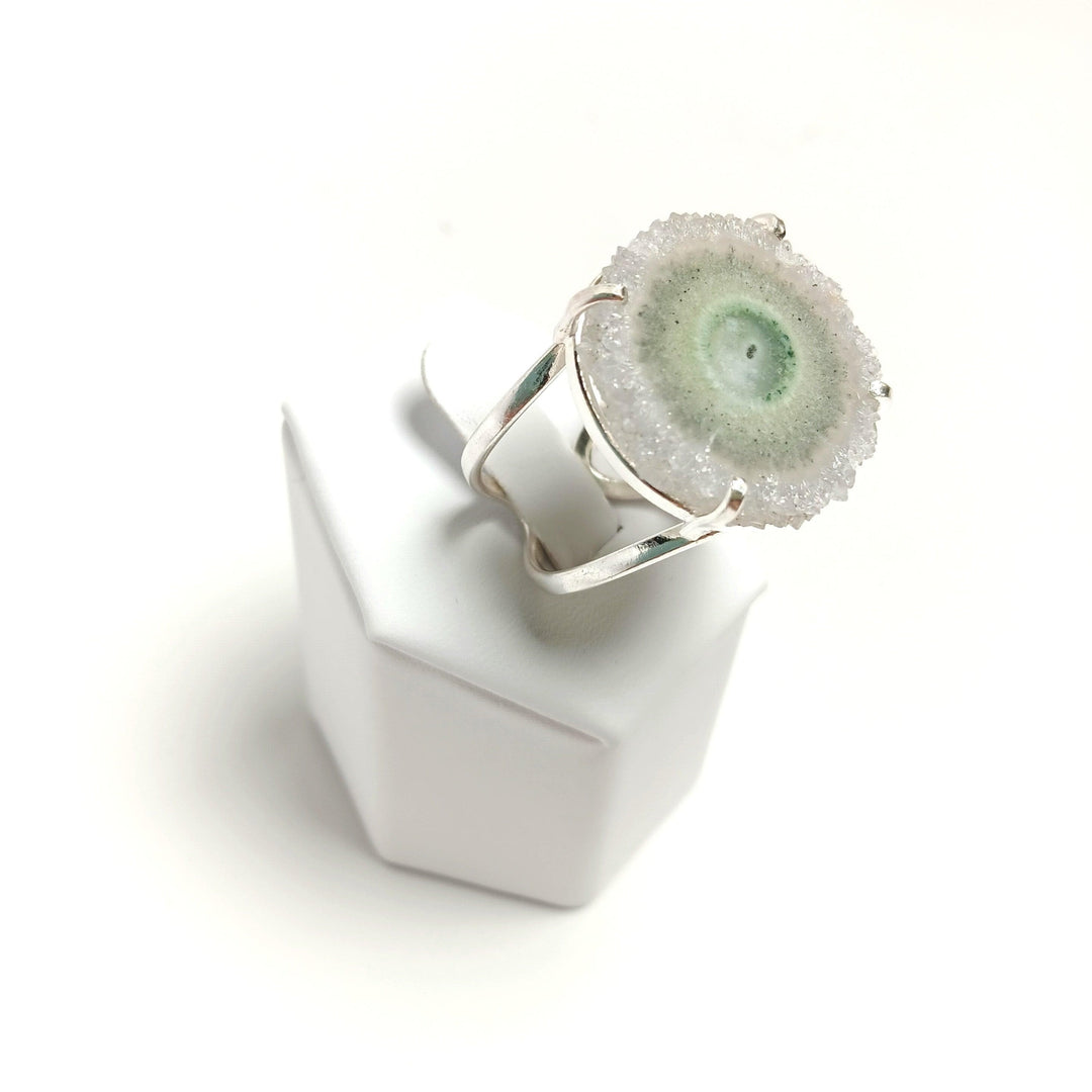 Agate Stalactite Slice Arc Ring | The Harmony Store Ring