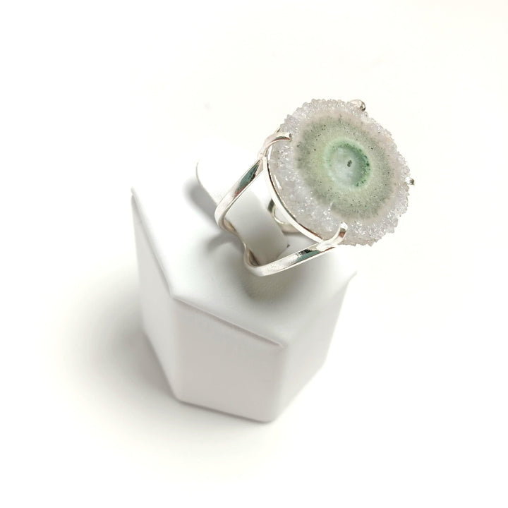 Agate Stalactite Slice Arc Ring | The Harmony Store Ring