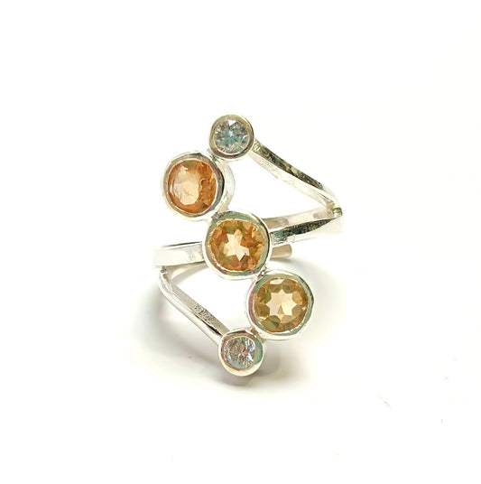 Sterling Silver Ring-Citrine : Adjustable - The Harmony Store